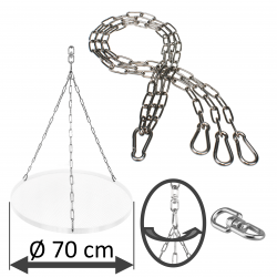 Juego de cadenas DAMASTOS Ø70cm con eslabón giratorio para parrilla